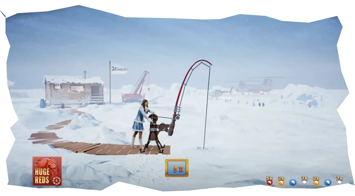 Ice Fishing интерфейс и ставки